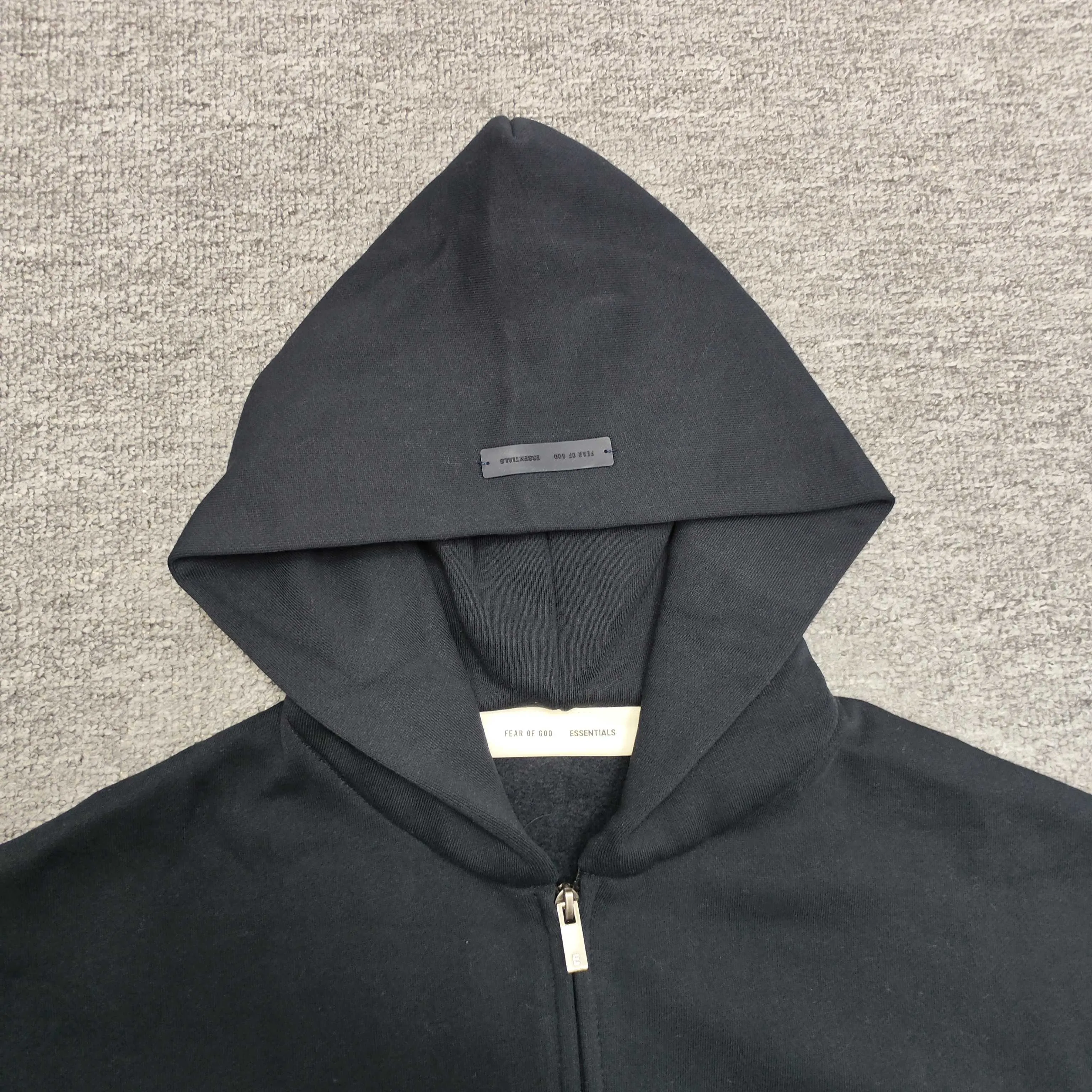 【Black】Fear of God Essentials SS 25 Classic Hoodie Same Style 2025 Size：XS-XL ： Heather Stone Brown TIMBER Homestad Heather Black JET BLACK
